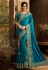 Blue silk festival wear saree  5405